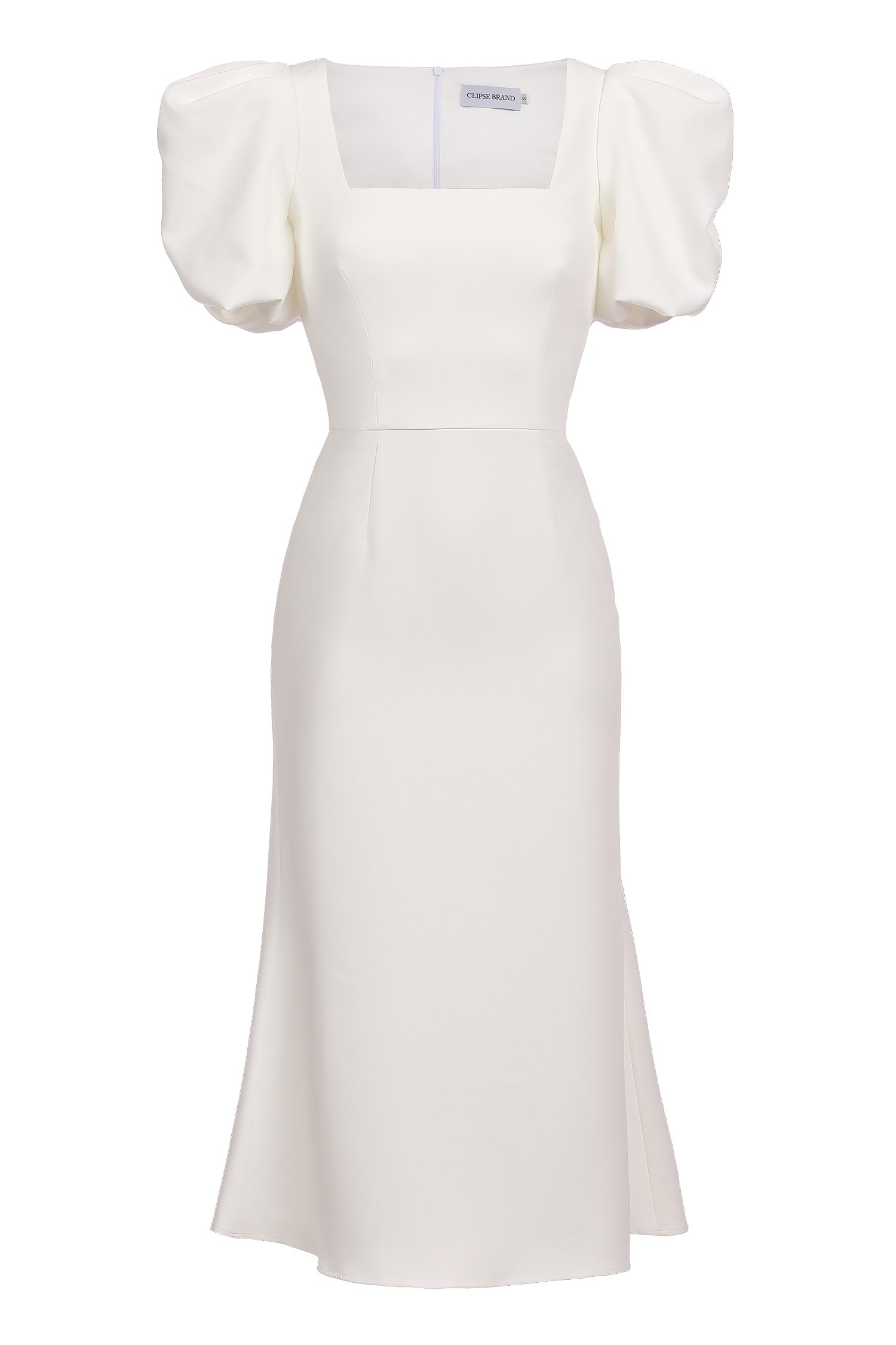 Midi dress with square neckline