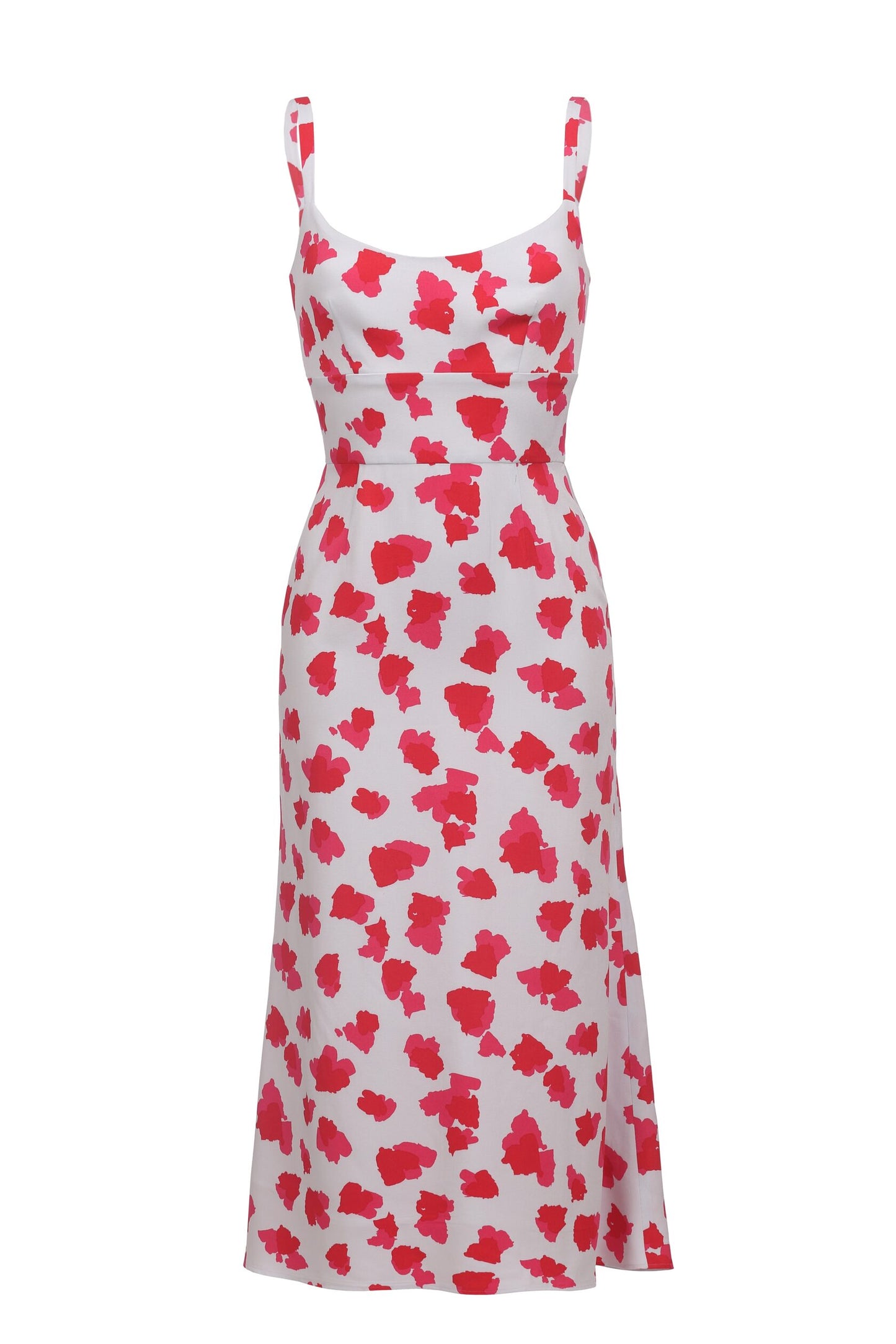 Dress with straps, white and pink