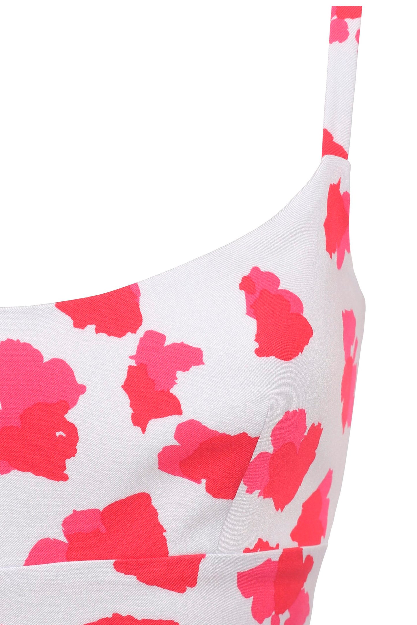 Dress with straps, white and pink