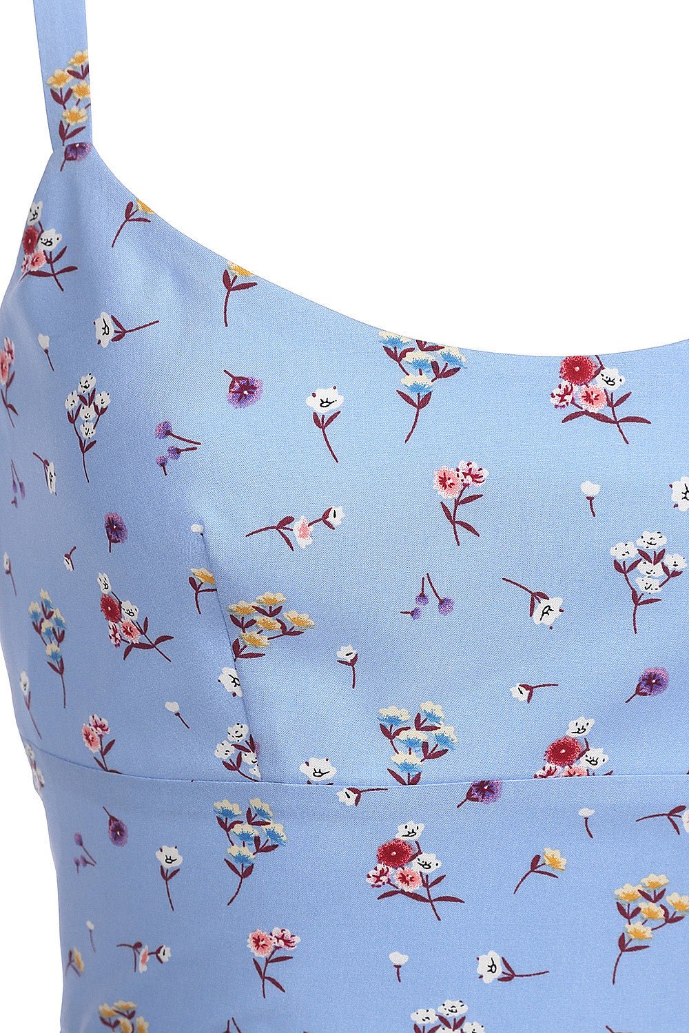 Blue floral dress with straps - Clipse Brand