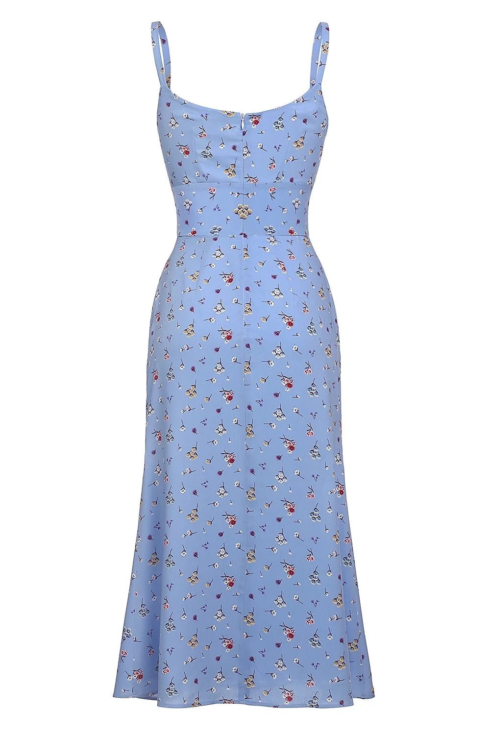 Blue floral dress with straps - Clipse Brand