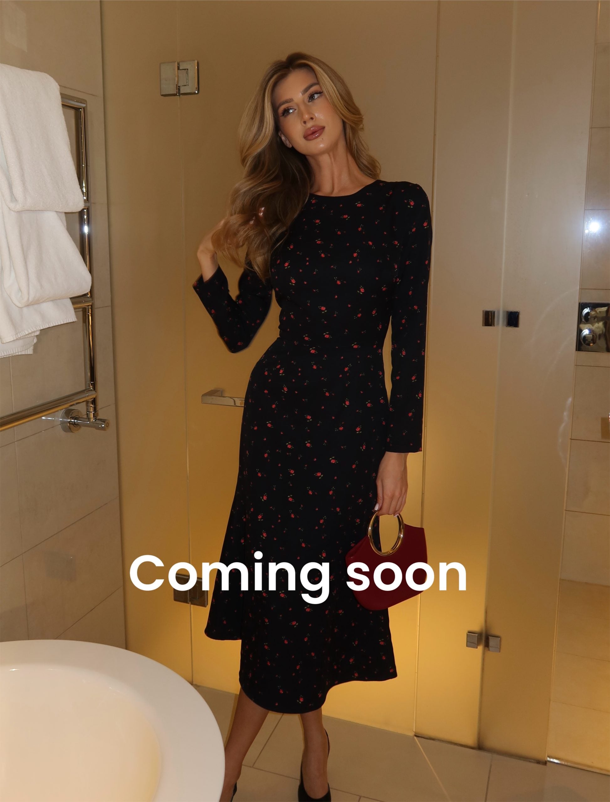 Long Sleeve Silhouette Midi Dress
