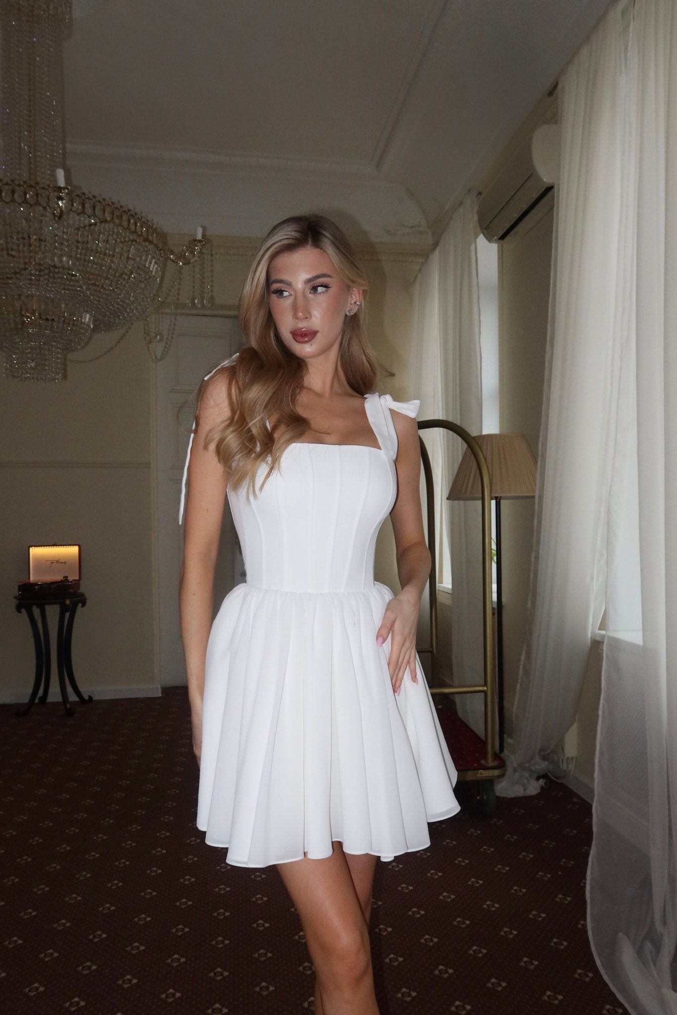 Chiffon mini dress with bows - Clipse Brand