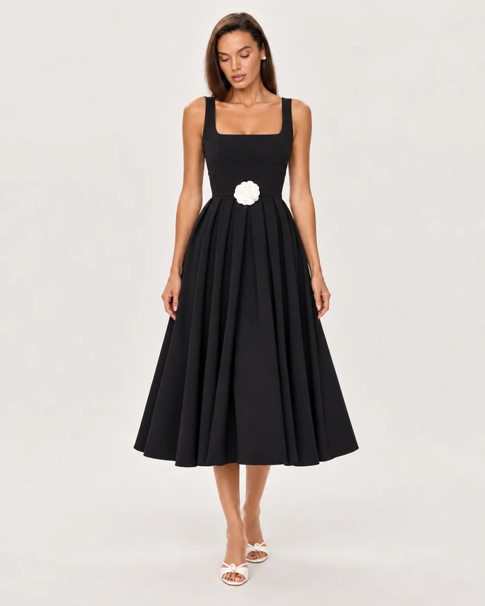 Camellia Midi Dress — front view