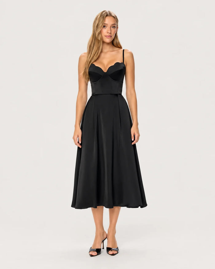 Dress Limited with a pleated midi skirt — front view