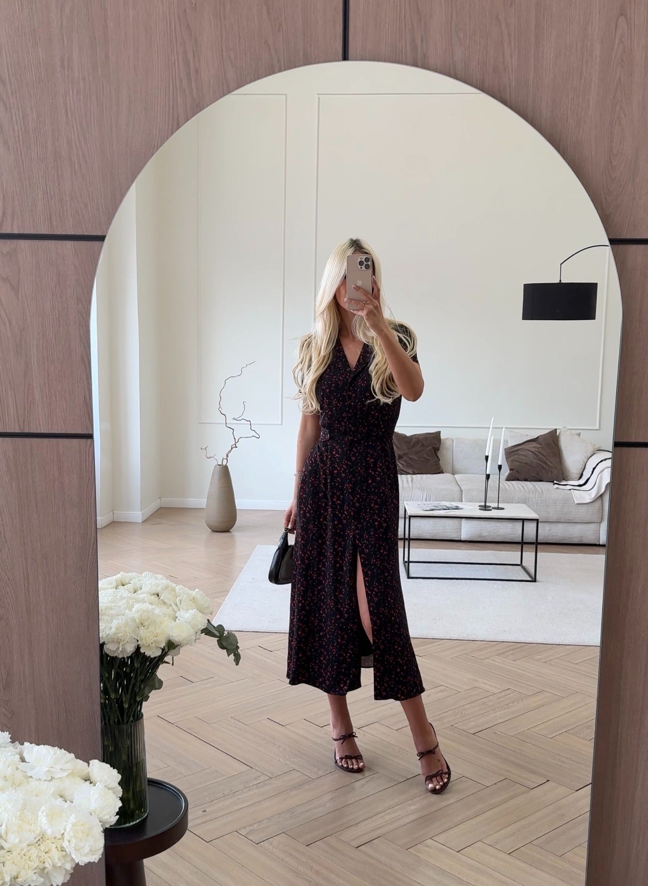 Button-down midi dress