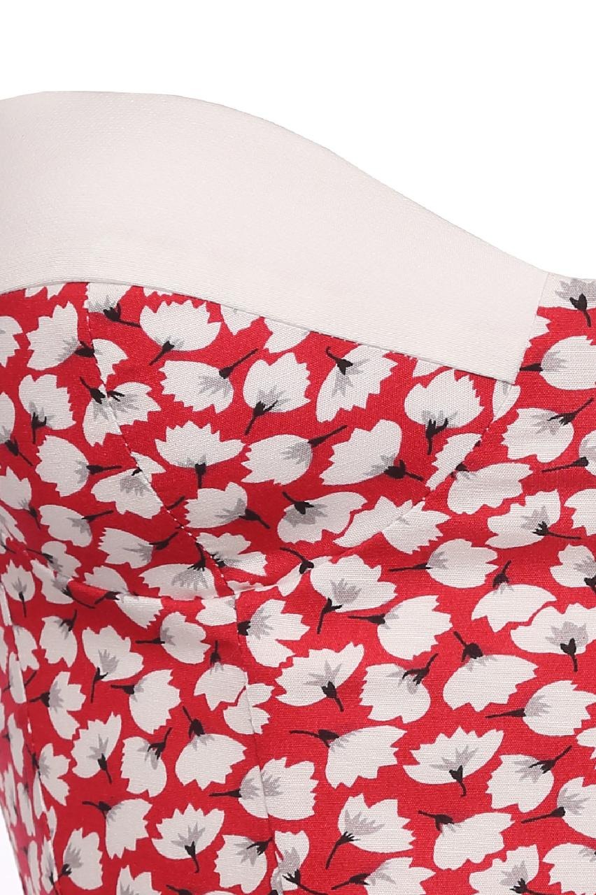 Bustier-style midi dress with a pencil skirt