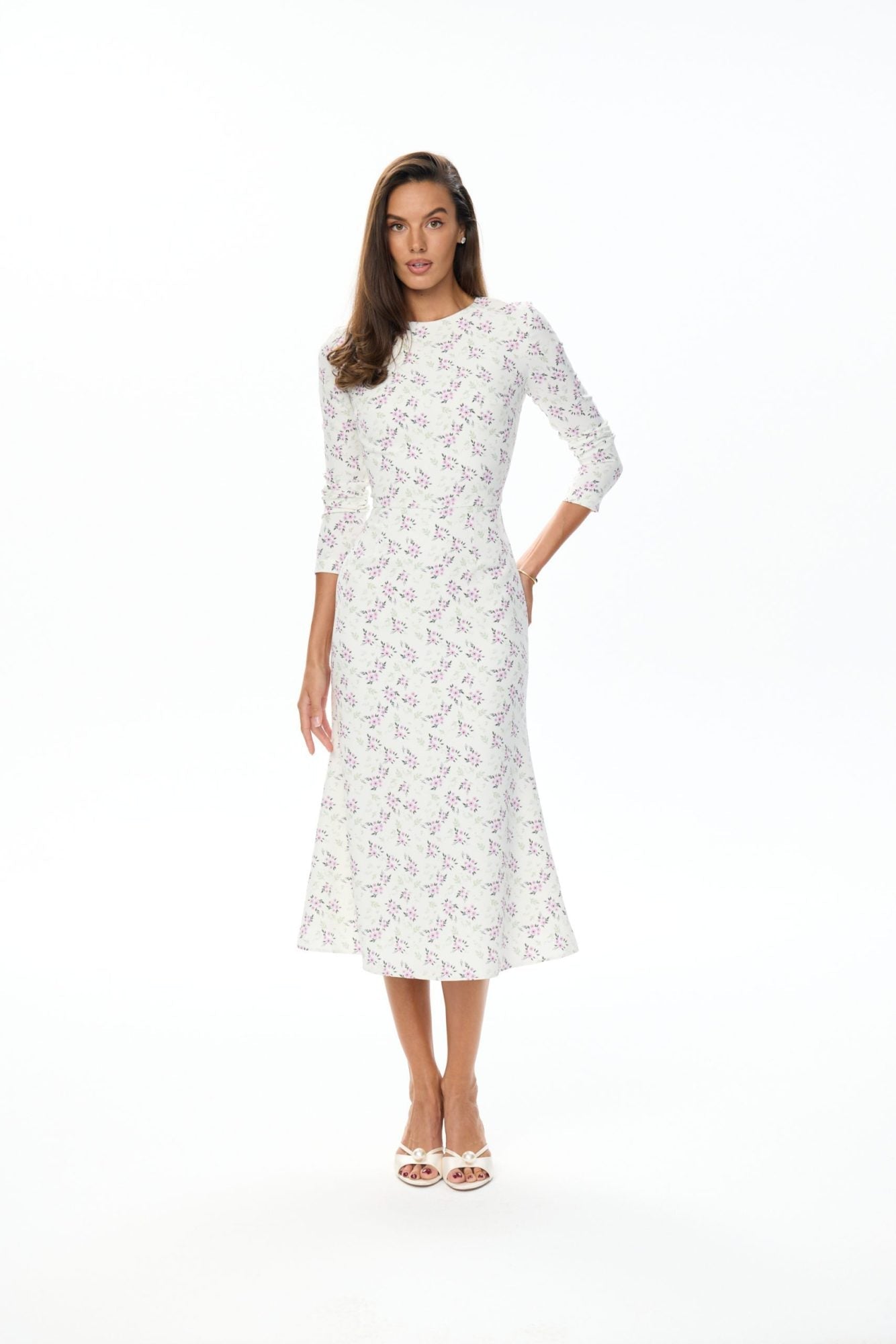 Silhouette midi dress with long sleeves - Clipse Brand