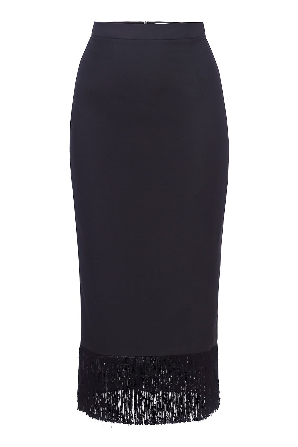 Straight midi skirt with fringes - Clipse Brand