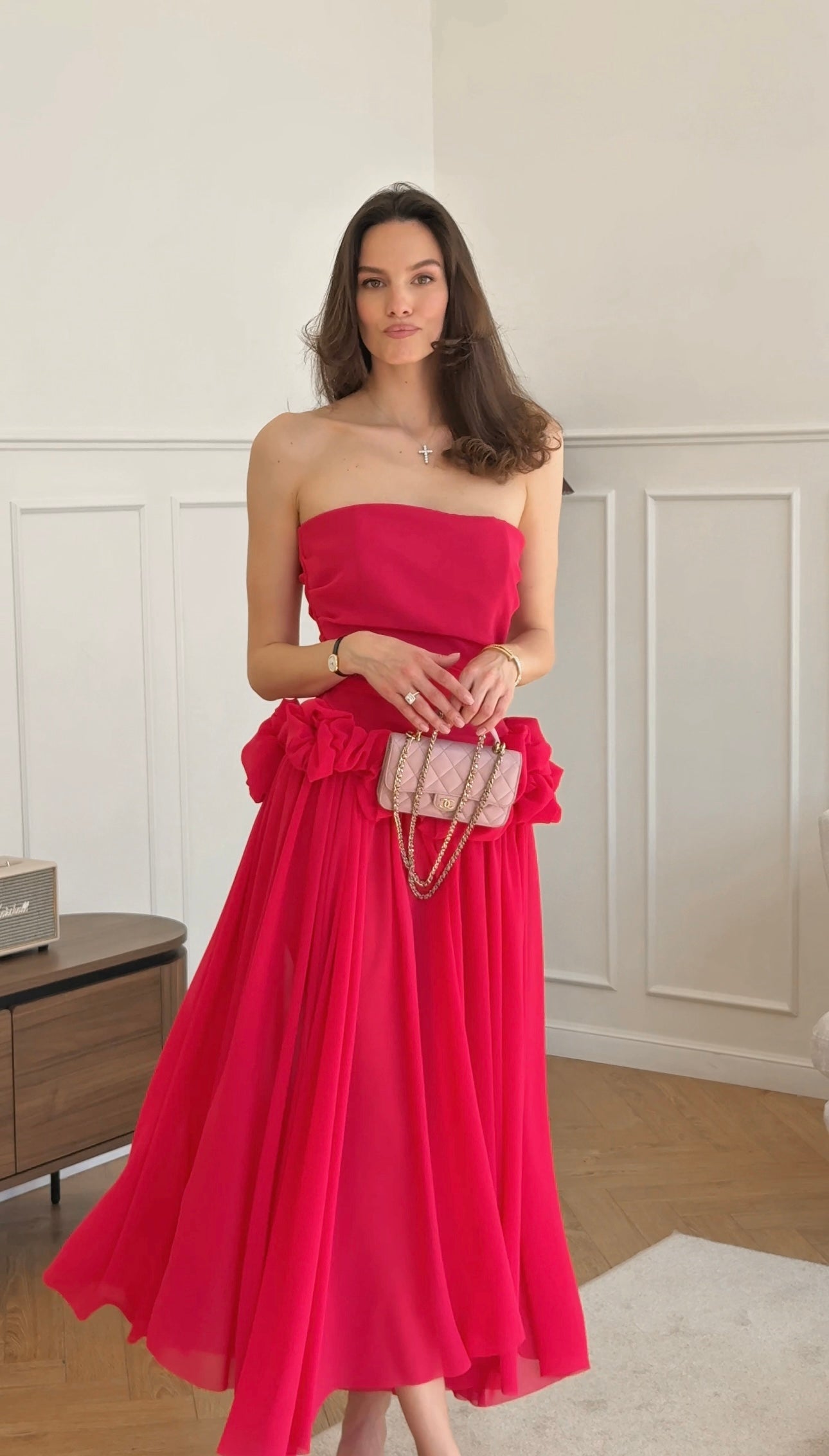 Maxi corseted jumpsuit dress