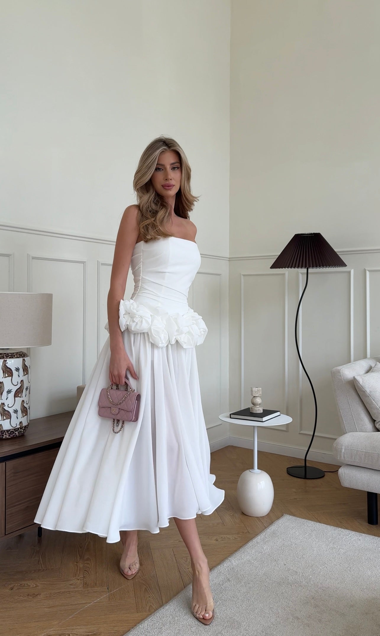 Maxi corseted jumpsuit dress