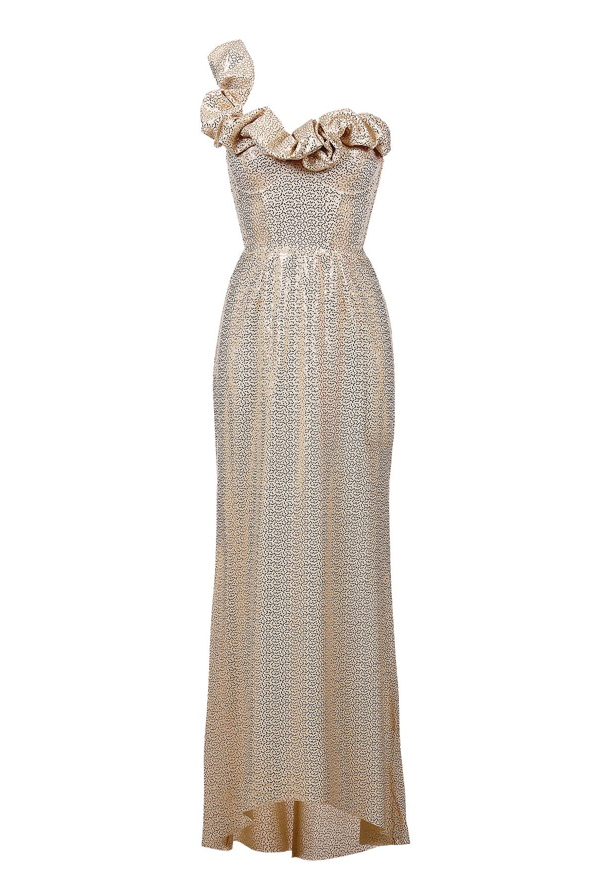 One shoulder maxi dress