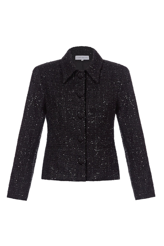 Tweed jacket with sequins