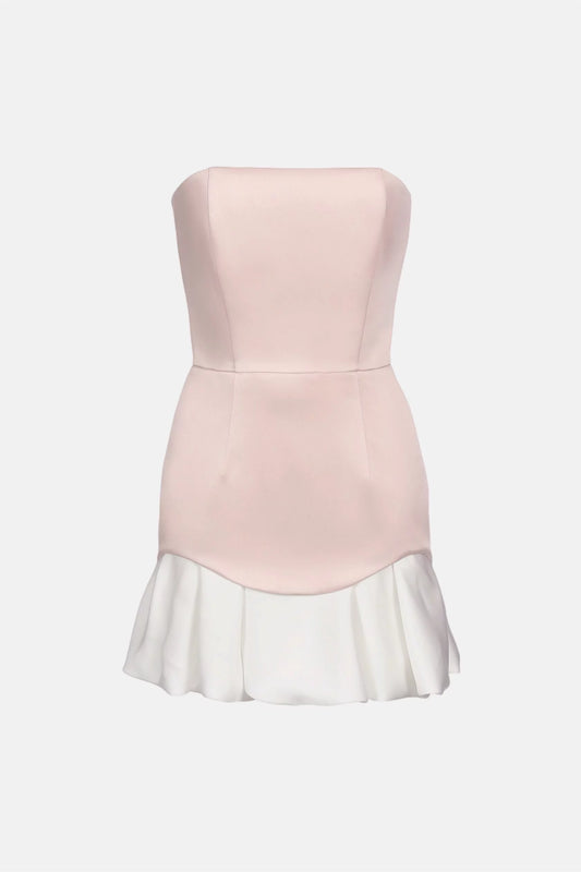 Soft pink sheath mini dress