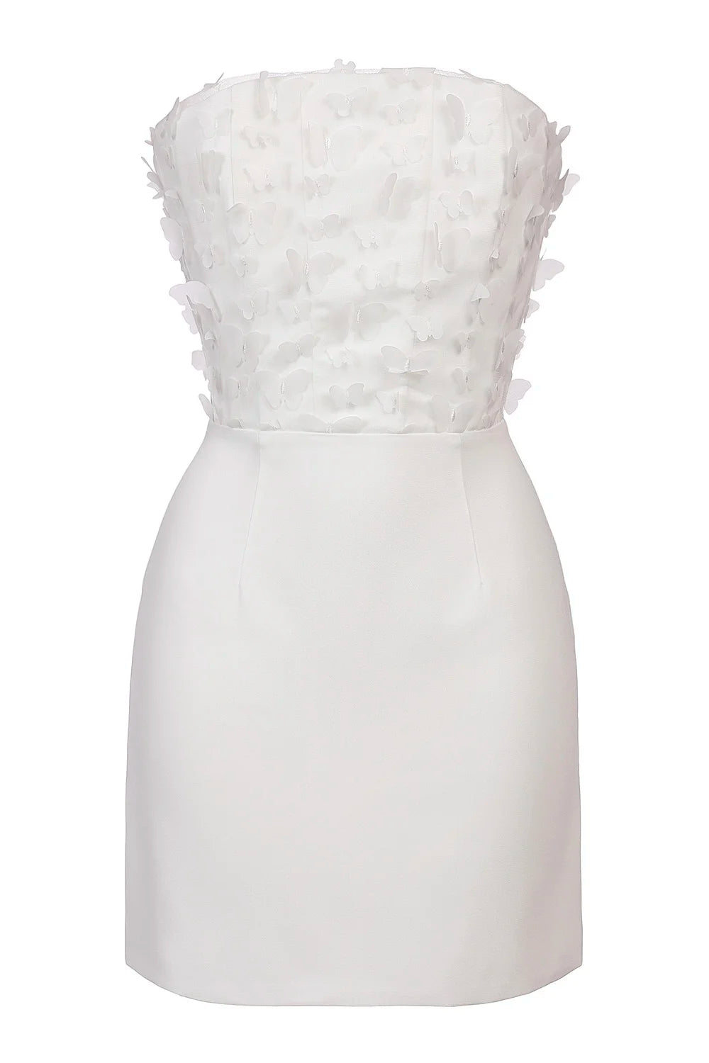 Mini dress with butterfly decoration
