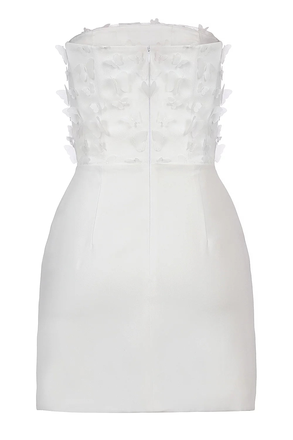 Mini dress with butterfly decoration
