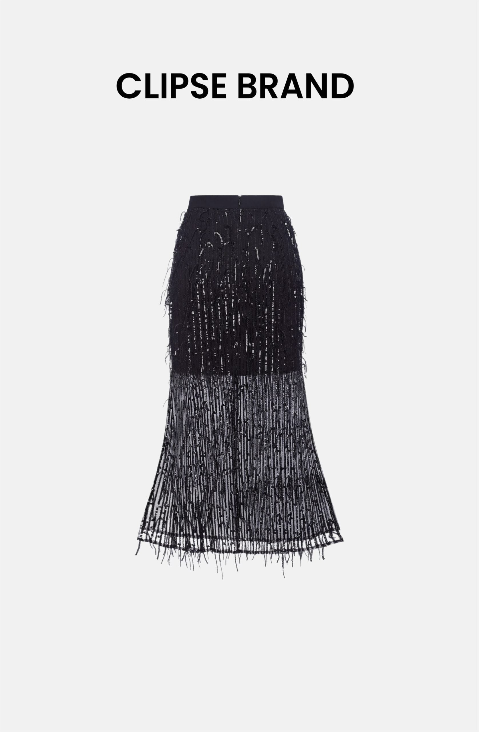 Midi skirt with sequins