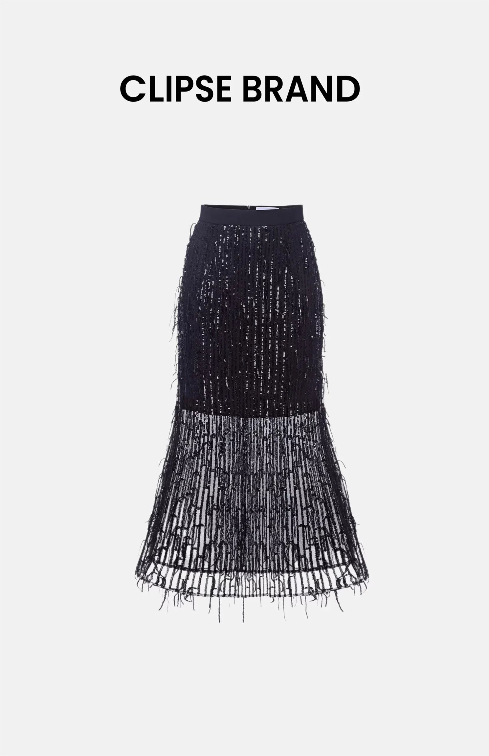 Midi skirt with sequins