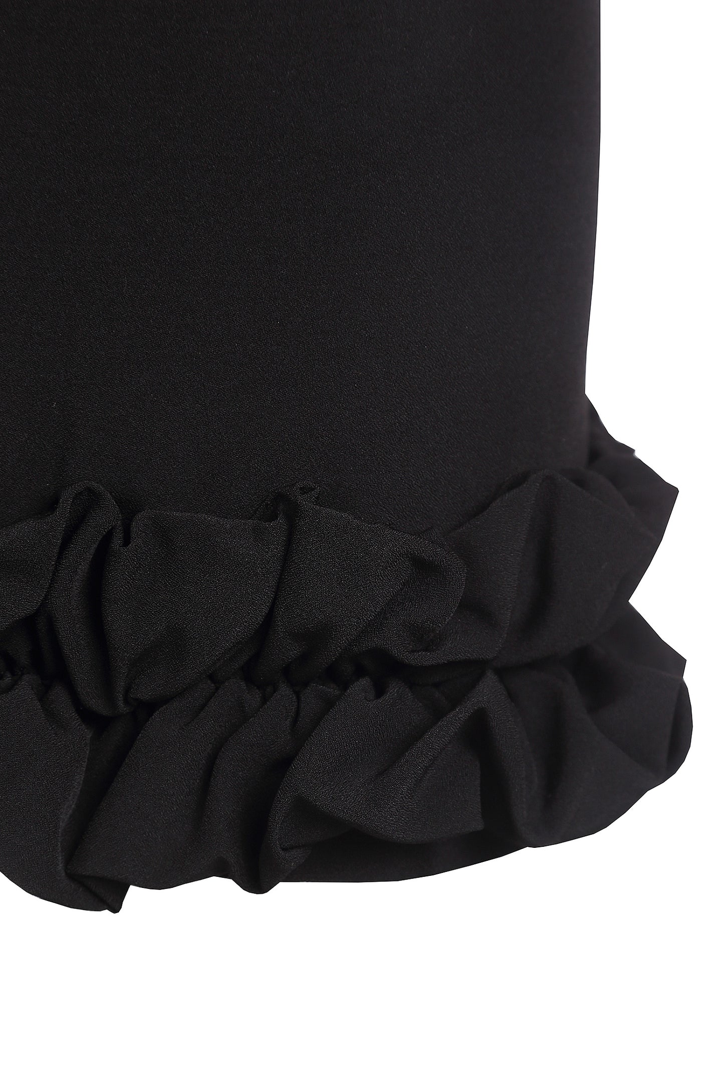 Mini skirt with flounces black
