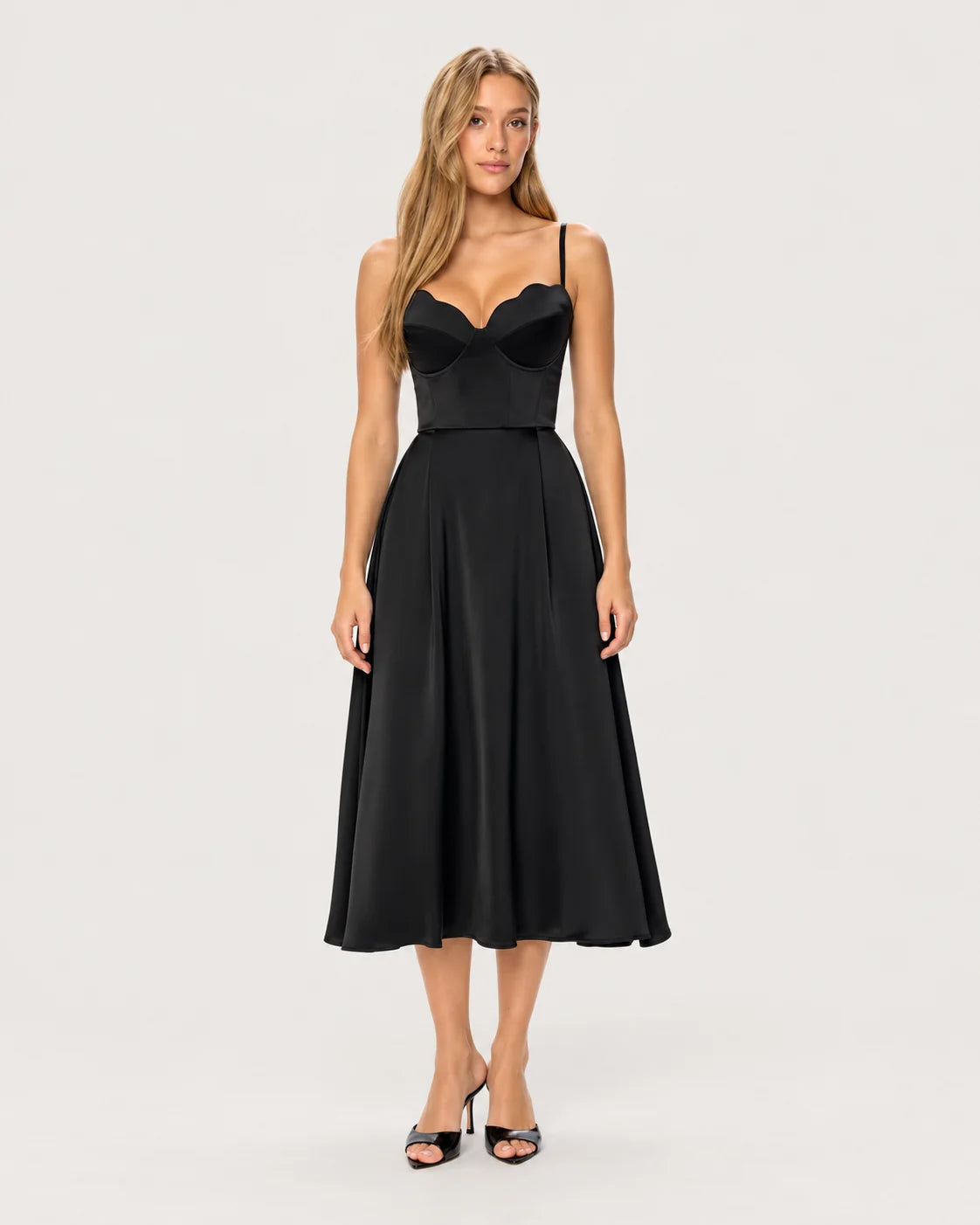 Dress Limited with a pleated midi skirt — front view