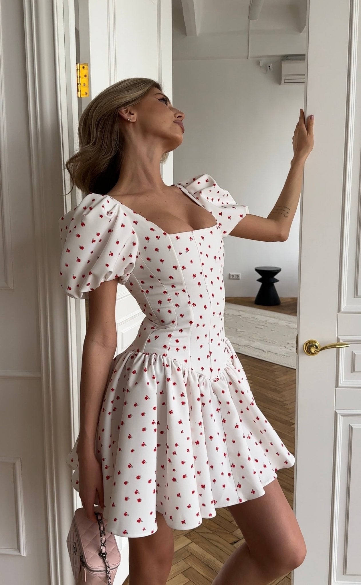 Corset - based mini dress with airy sleeves - Clipse Brand