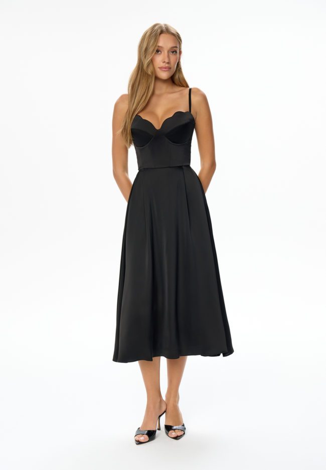 Dress Limited with a pleated midi skirt - Clipse Brand