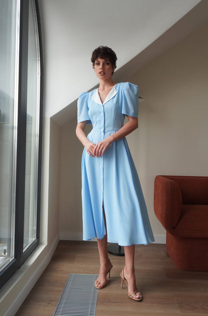 Button-down midi dress