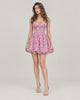 Pink flower mini bustier dress — video