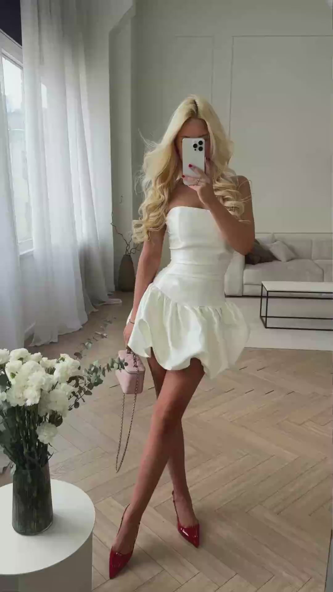White Satin Bustier Blouse — Clipse