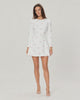 Long sleeve silhouette mini dress — Red Print — video