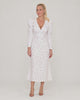V-neck midi dress with godet skirt — Light — video