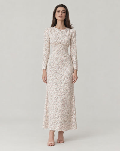 Midi silhouette print dress — video