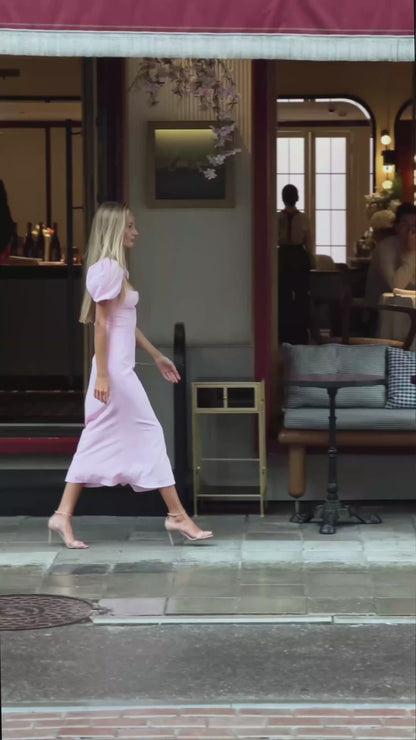 Love pink midi dress