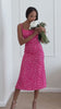 Pink print strap dress — video